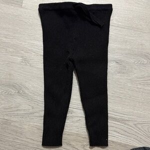Zara Kids Black Ribbed Leggings